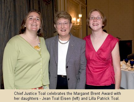 Photo of Chief Justice Toal with her daughters