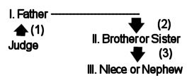 Image depicting the relationship between a judge and his/her niece or nephew.