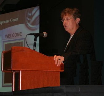 Photo of Chief Justice Toal Addressing the S.C. Judiciary