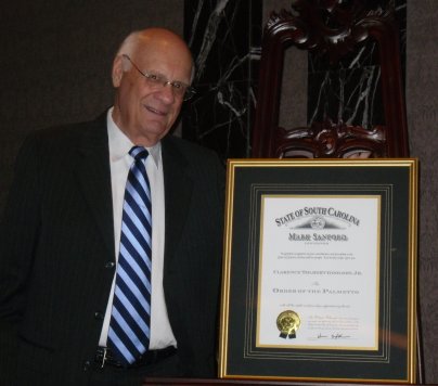 Judge Goolsby with Order of Palmetto Award